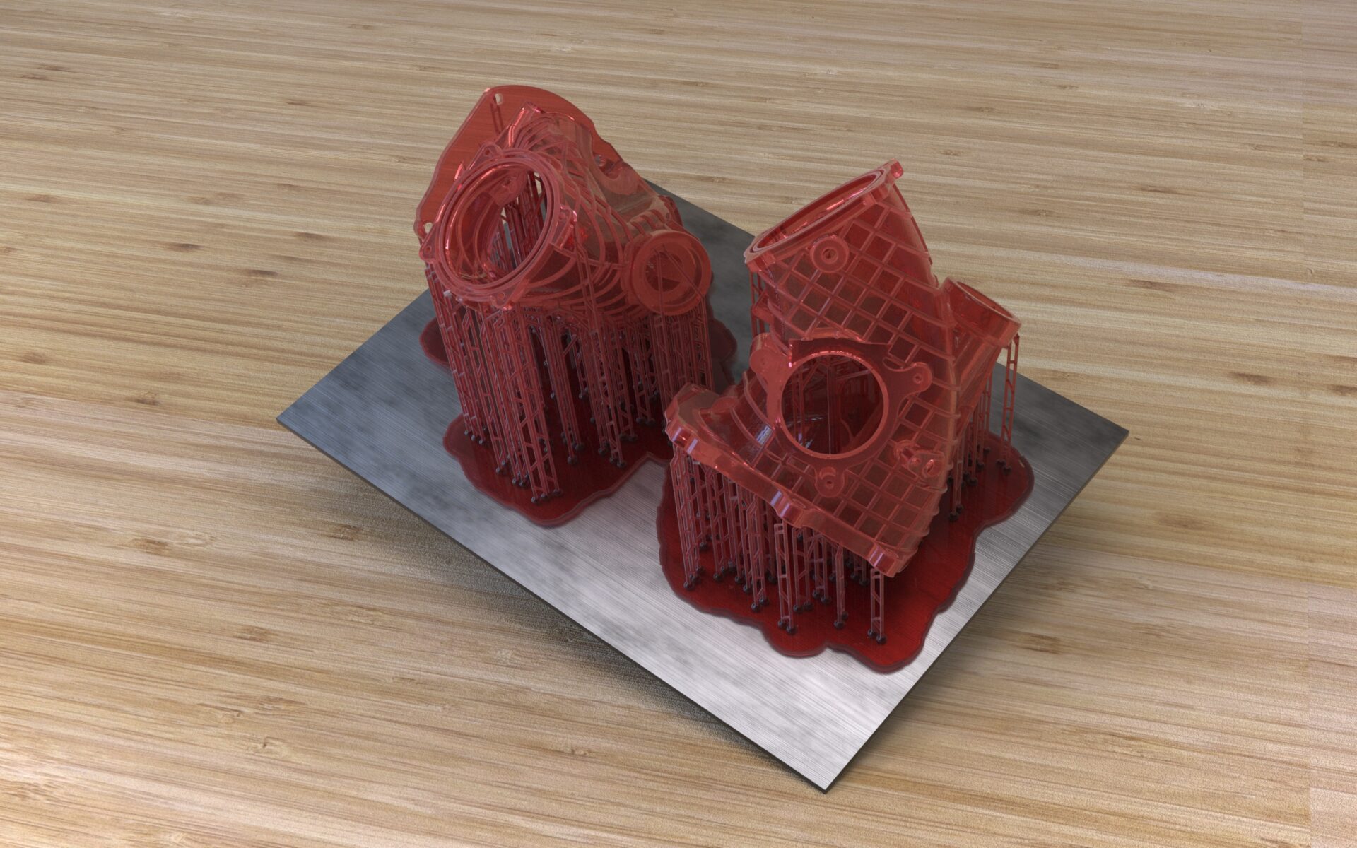Darstellung von 3D-gedruckten Prototypen von Automobilteilen